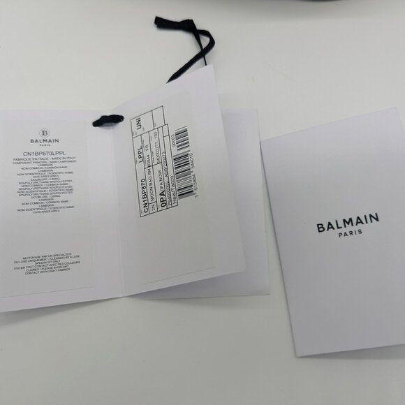 Balmain 1945 Crinkled leather Half Moon Hobo - Picture 12 of 13